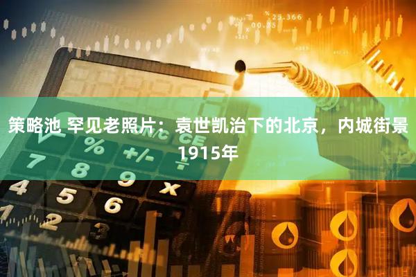 策略池 罕见老照片：袁世凯治下的北京，内城街景1915年