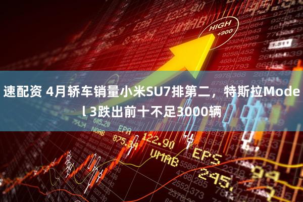 速配资 4月轿车销量小米SU7排第二，特斯拉Model 3跌出前十不足3000辆
